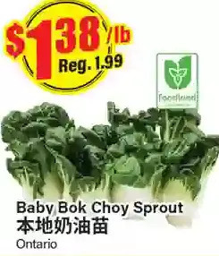 Btrust Supermarket Baby bok choy sprout offer