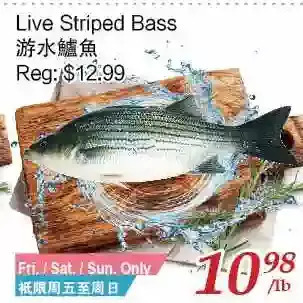 Tone Tai Supermarket Live striped bass offer