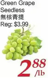 Tone Tai Supermarket Green grape seedless offer