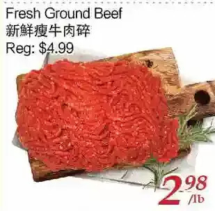 Tone Tai Supermarket Fresh ground beef offer