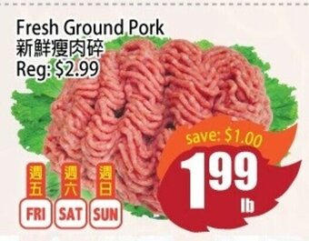 Field Fresh Supermarket Fresh ground pork offer