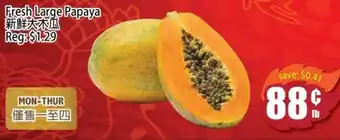 Field Fresh Supermarket Fresh large papaya offer