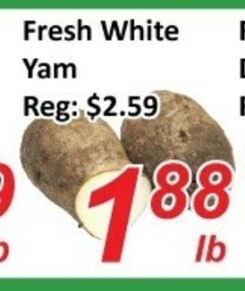 Fresh Win Foodmart Fresh white yam offer