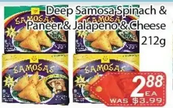 Ample Food Market Deep samosa spinach & paneer & jalapeno & cheese offer