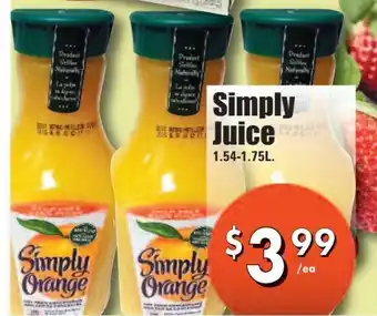 Westfort Foods Simply juice offer