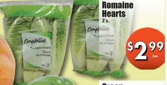 Westfort Foods Romaine hearts offer