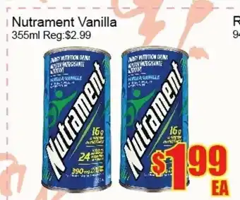Fu Yao Supermarket Nutrament vanilla offer