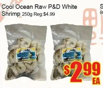 Fu Yao Supermarket Cool ocean raw p&d white shrimp offer