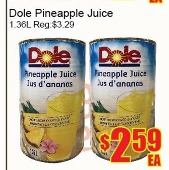 Fu Yao Supermarket Dole pineapple juice offer