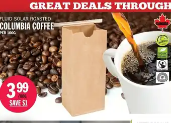 Foodsmiths Columbia Coffee offer