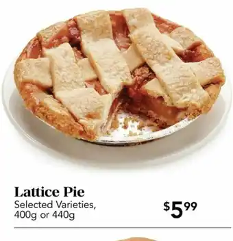 Urban Fare Lattice Pie offer