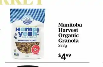 Urban Fare Manitoba Harvest Organic Granola offer