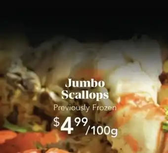 Urban Fare Jumbo Scallops offer