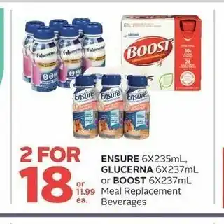 Rexall Ensecure, Glucerna ,Boost offer