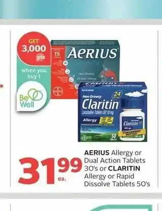 Rexall AERIUS or CLARITIN offer