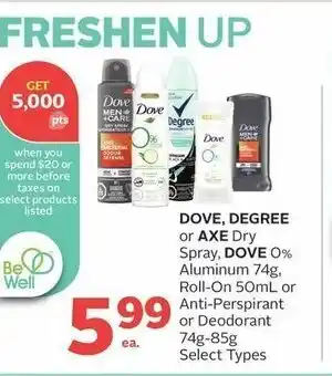 Rexall DOVE,DEGREE or AXE offer