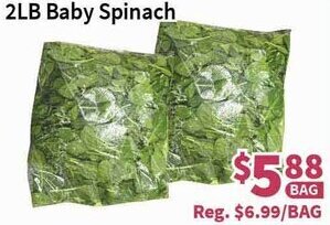 Blue Sky Supermarket 2LB Baby Spinach offer