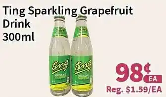 Blue Sky Supermarket Ting Sparkling Grapefruit Drink 300ml offer