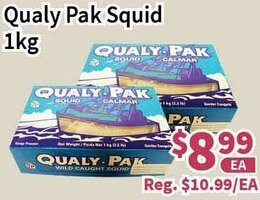 Blue Sky Supermarket Qualy Pak Squid 1kg offer