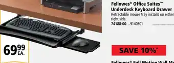 Fellowes Office Suites Underdesk Keyboard Drawer
