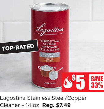 Kitchen Stuff Plus Lagostina Stainless Steel/Copper Cleaner -14 Oz. offer