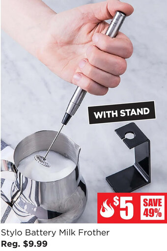 Kitchen Stuff Plus Stylo Battery Milk Frother offer
