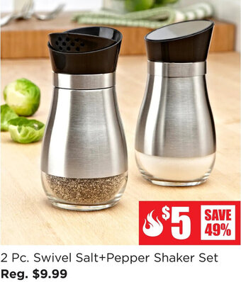 Kitchen Stuff Plus 2 Pc. Swivel Salt+Pepper Shaker Set offer