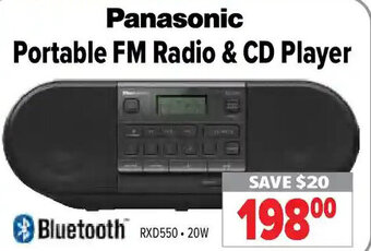 2001 Audio Video Panasonic Portable FM Radio & CD Player offer