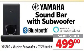2001 Audio Video Yamaha Sound Bar With Subwoofer offer