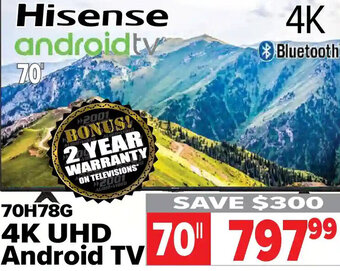 2001 Audio Video Hisense 4K UHD Android TV offer