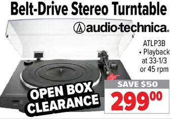 2001 Audio Video Audio-Technica Belt-Drive Stereo Turntable offer