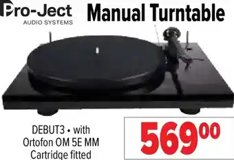 2001 Audio Video Pro-Ject Manual Turntable offer