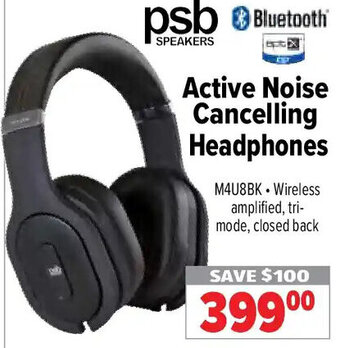 2001 Audio Video PSB Speakers Active Noise Cancelling Headphones offer