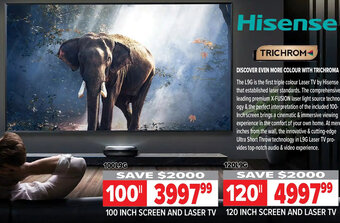 2001 Audio Video Hisense 100 Inch Screen And Laser Tv offer