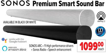 2001 Audio Video Sonos Premium Smart Sound Bar offer