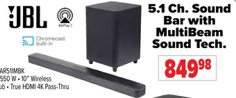 2001 Audio Video JBL 5.1 Ch. Sound Bar With MultiBeam Sound Tech. offer