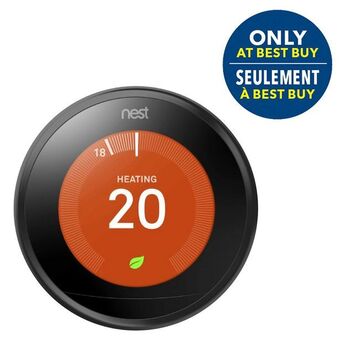Best Buy Google nest wi-fi smart learning thermostat (3rd generation) - black - only at best buy offer