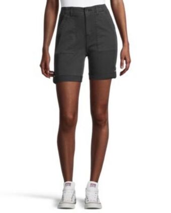 Mark's Women's garment wash high rise bermuda shorts offer