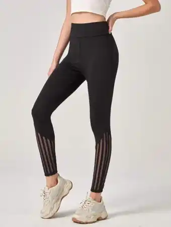 SheIn Shein high waist mesh panel leggings offer