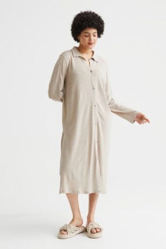 H&M Linen-blend shirt dress offer
