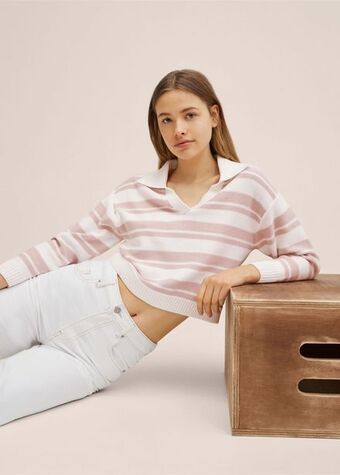 Mango Striped knit sweater offer