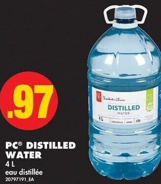 No Frills PC Distilled Water 4L offer