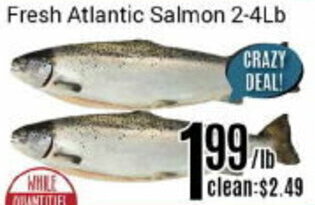 Nations Fresh Foods Fresh Atlantic Salmon 2-4Lb offer