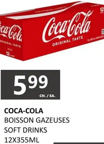 Marche Nuvo Coca-Cola Boissin Gazeuses Soft Drinks 12x355ml offer