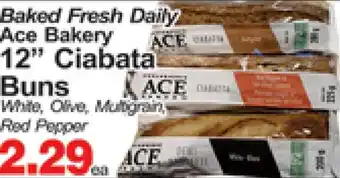 Concord Food Centre & Oak Ridges Food Market Baked Fresh Daily Ace Bakery 12" Ciabata Buns offer