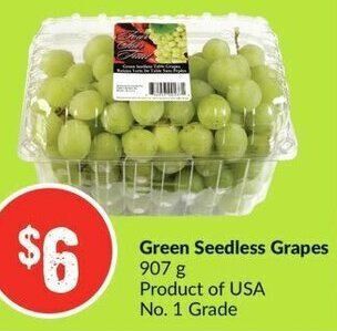 FreshCo Green Seedless Grapes 907g offer
