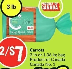 FreshCo Carrots 3Lb. Or 1.36Kg offer