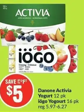 FreshCo Danone Activia Yogurt 12pk Iögo Yogutr offer