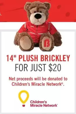 The Brick 14" plush brickley offer