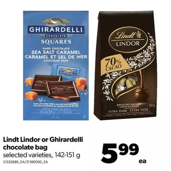 Real Canadian Superstore Lindt lindor or ghirardelli chocolate bag offer